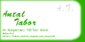 antal tabor business card